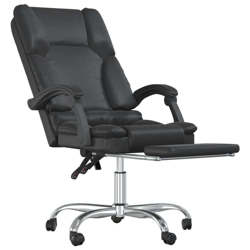 Fauteuil de massage inclinable de bureau Noir Similicuir - XIOS