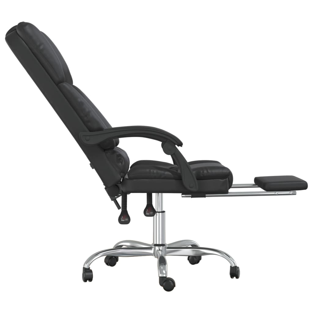 Fauteuil de massage inclinable de bureau Noir Similicuir - XIOS