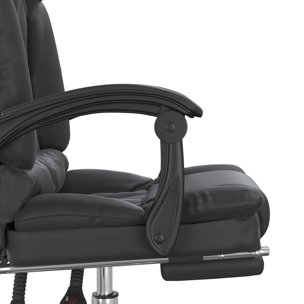 Fauteuil de massage inclinable de bureau Noir Similicuir - XIOS