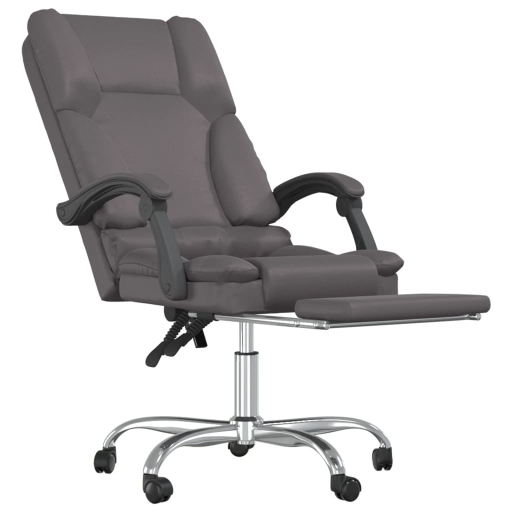 Fauteuil de massage inclinable de bureau Gris Similicuir - XIOS