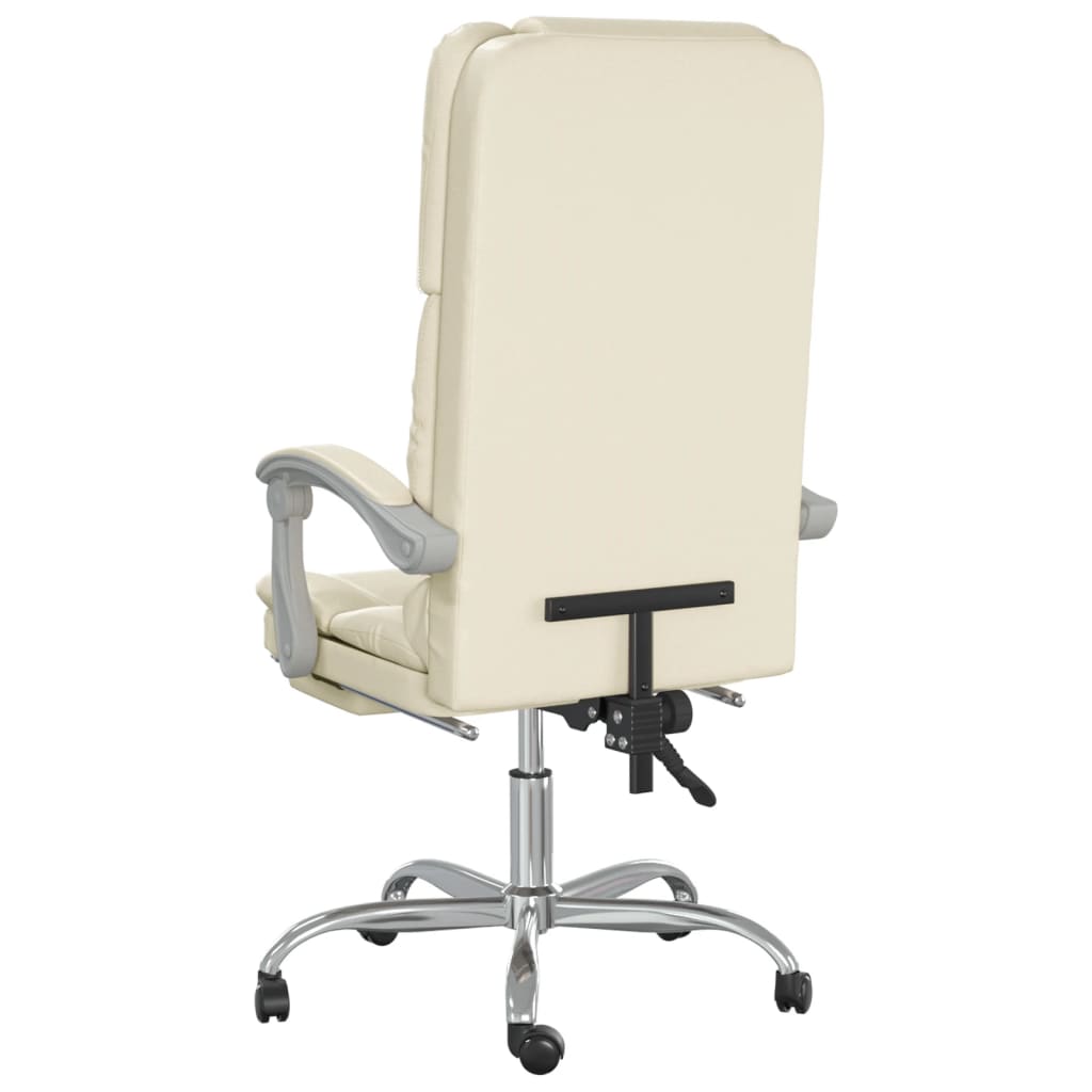 Fauteuil de massage inclinable de bureau Crème Similicuir - XIOS