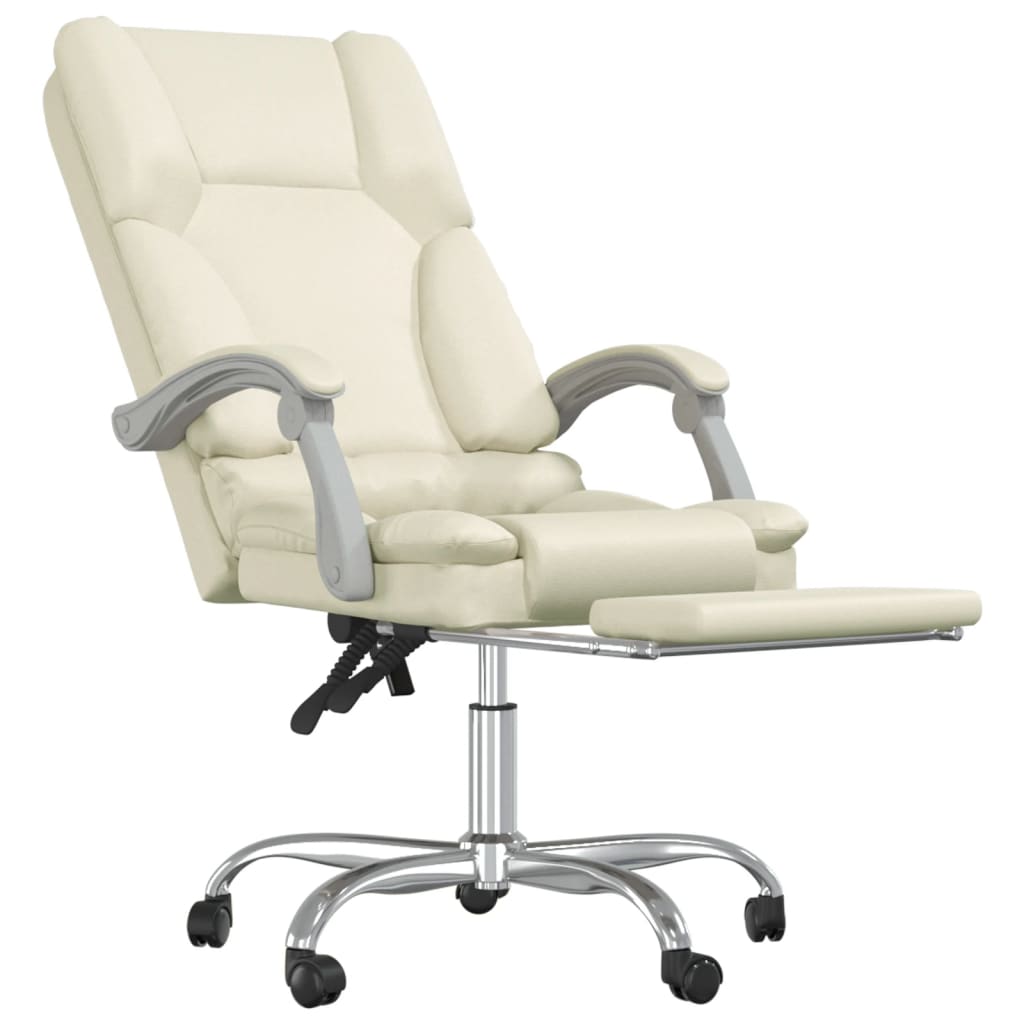 Fauteuil de massage inclinable de bureau Crème Similicuir - XIOS