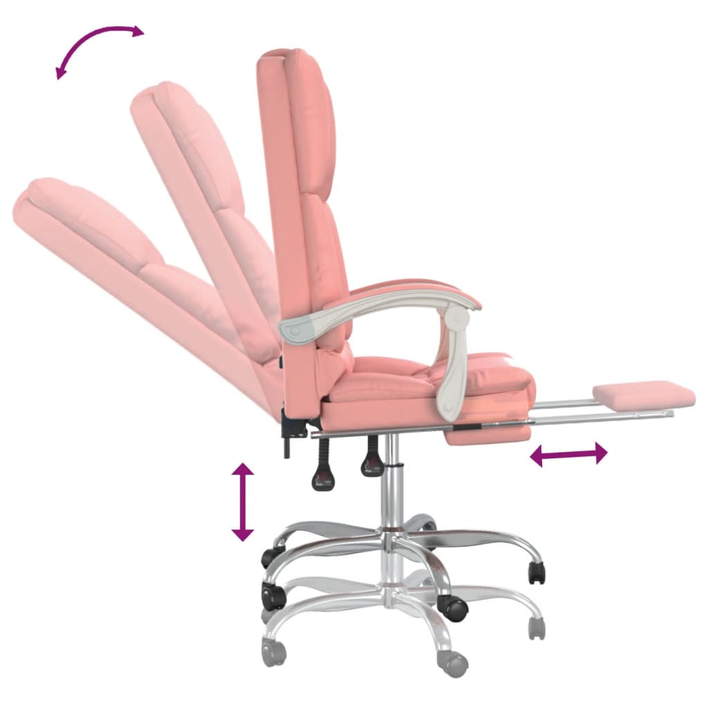 Fauteuil de massage inclinable de bureau Rose Similicuir - XIOS