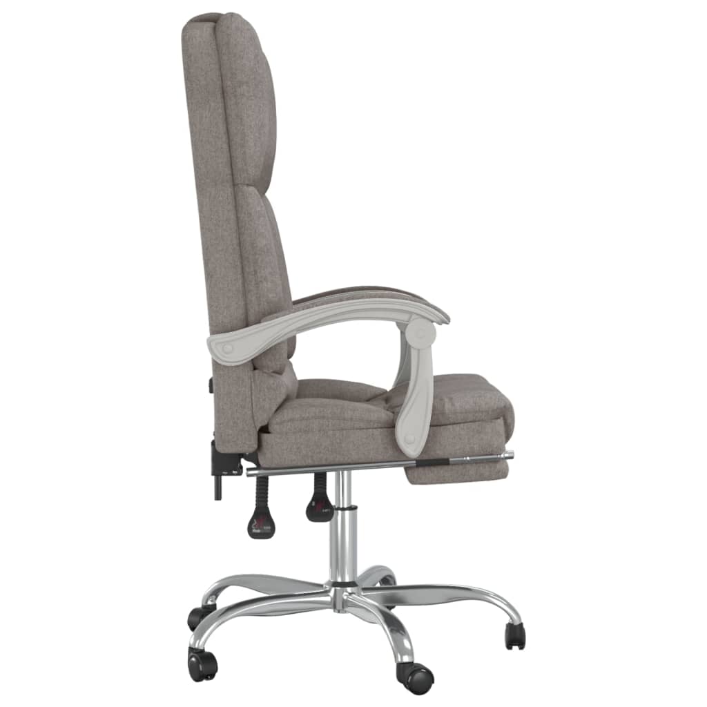 Fauteuil de massage inclinable de bureau Taupe Tissu - XIOS