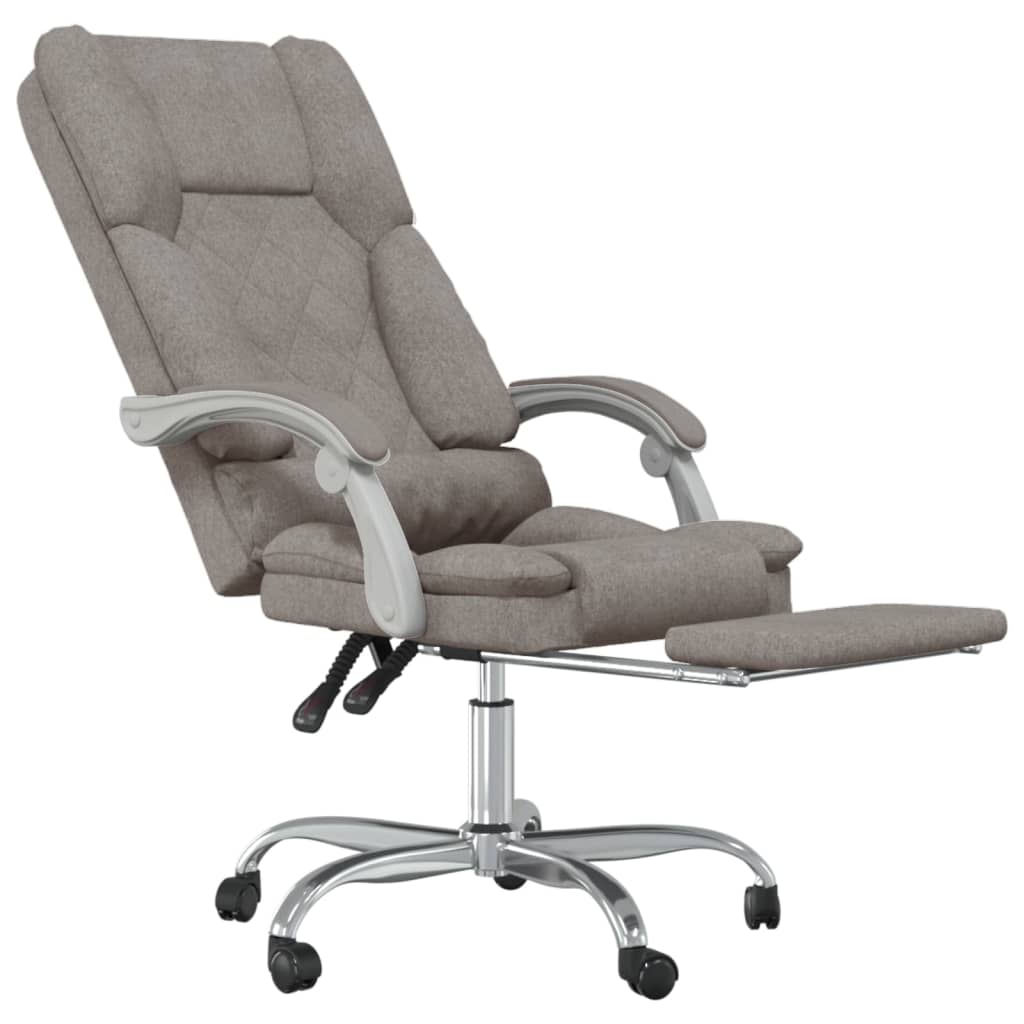 Fauteuil de massage inclinable de bureau Taupe Tissu - XIOS
