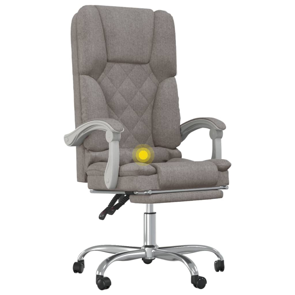 Fauteuil de massage inclinable de bureau Taupe Tissu - XIOS