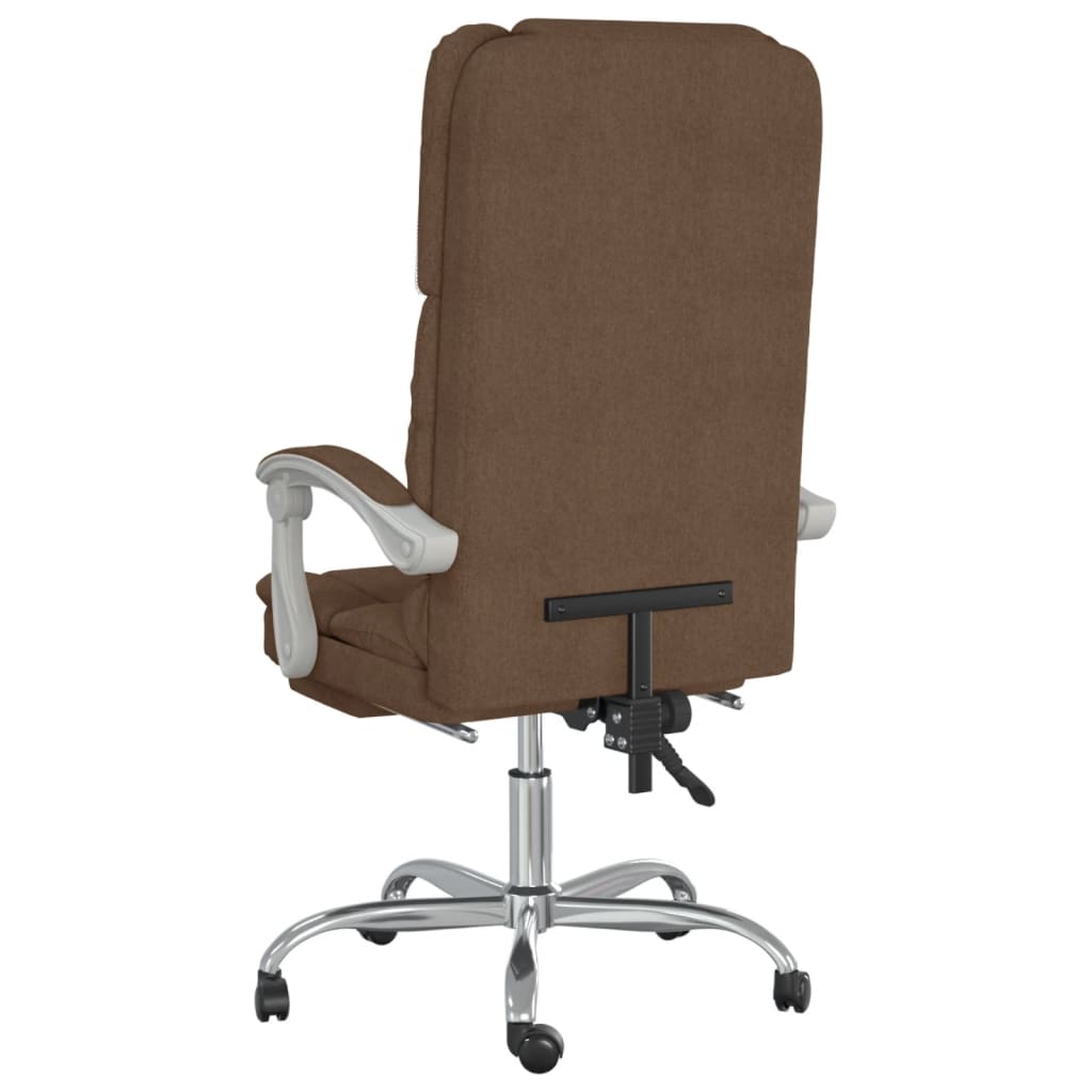 Fauteuil de massage inclinable de bureau Marron Tissu - XIOS