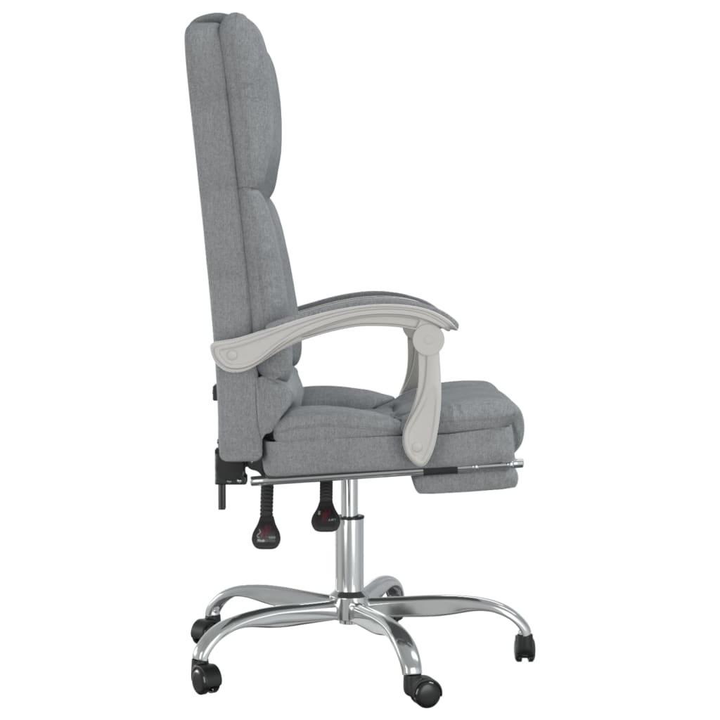 Fauteuil de massage inclinable de bureau Gris clair Tissu - XIOS