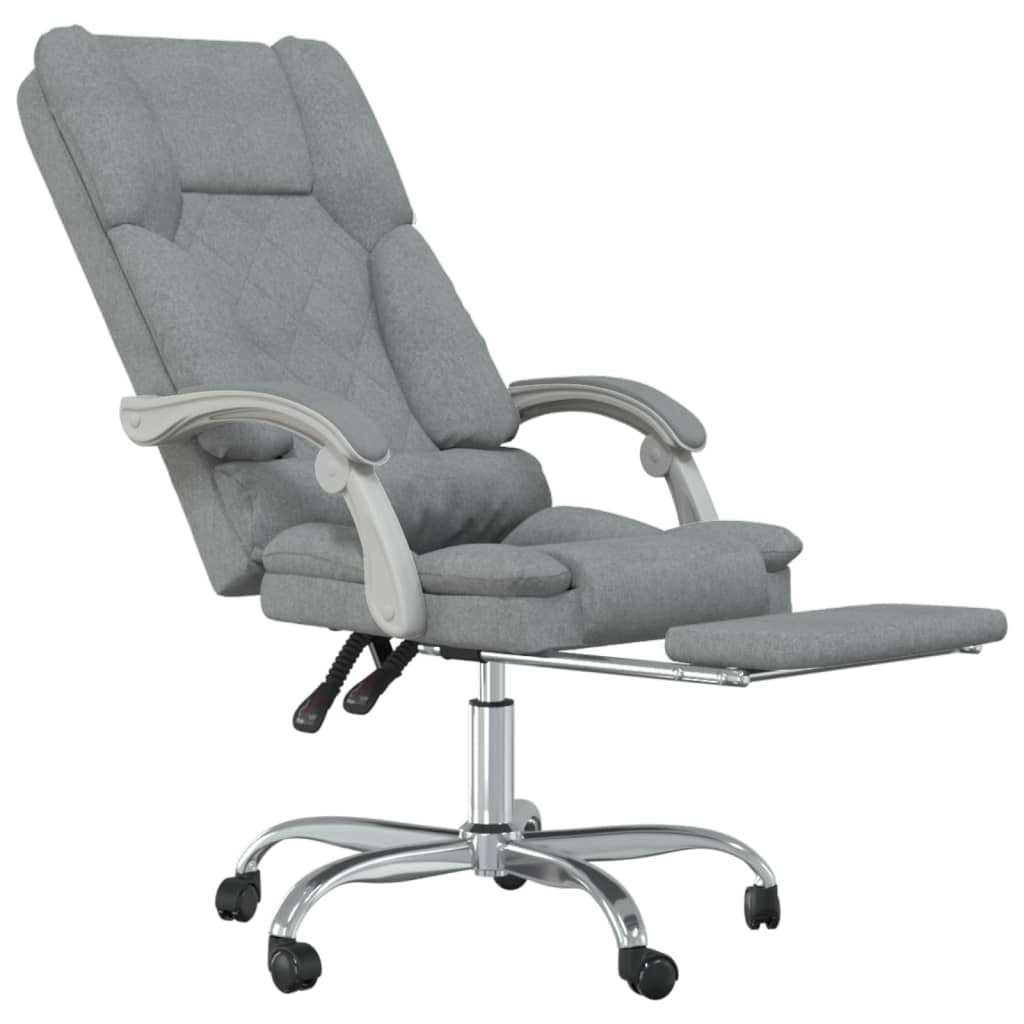 Fauteuil de massage inclinable de bureau Gris clair Tissu - XIOS