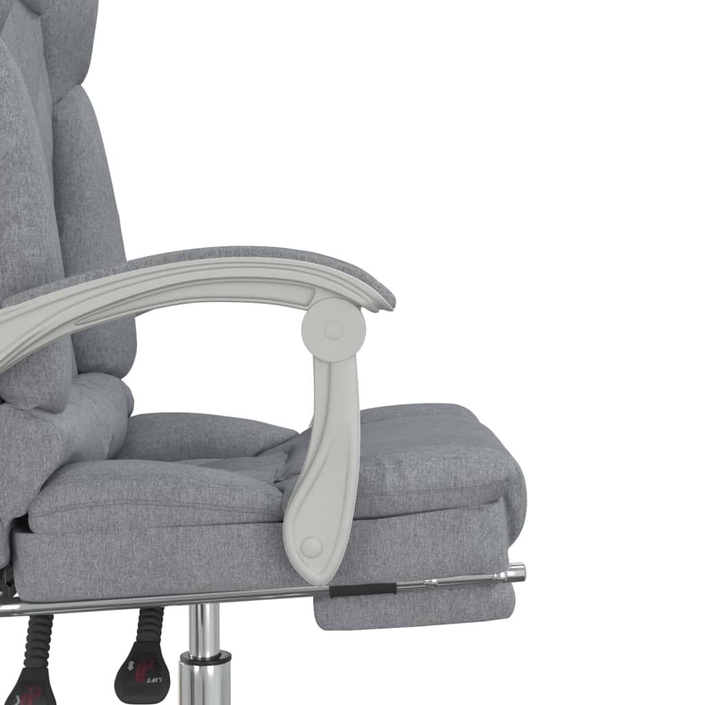 Fauteuil de massage inclinable de bureau Gris clair Tissu - XIOS