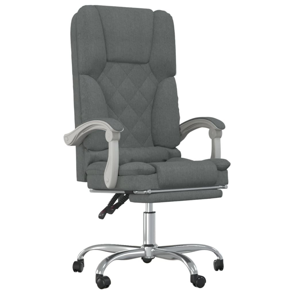 Fauteuil de massage inclinable de bureau Gris foncé Tissu - XIOS