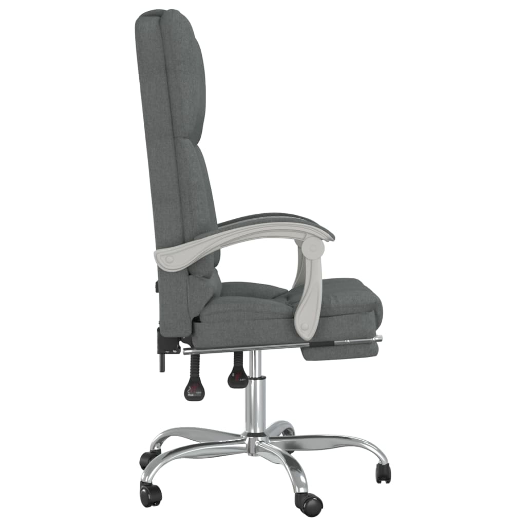 Fauteuil de massage inclinable de bureau Gris foncé Tissu - XIOS