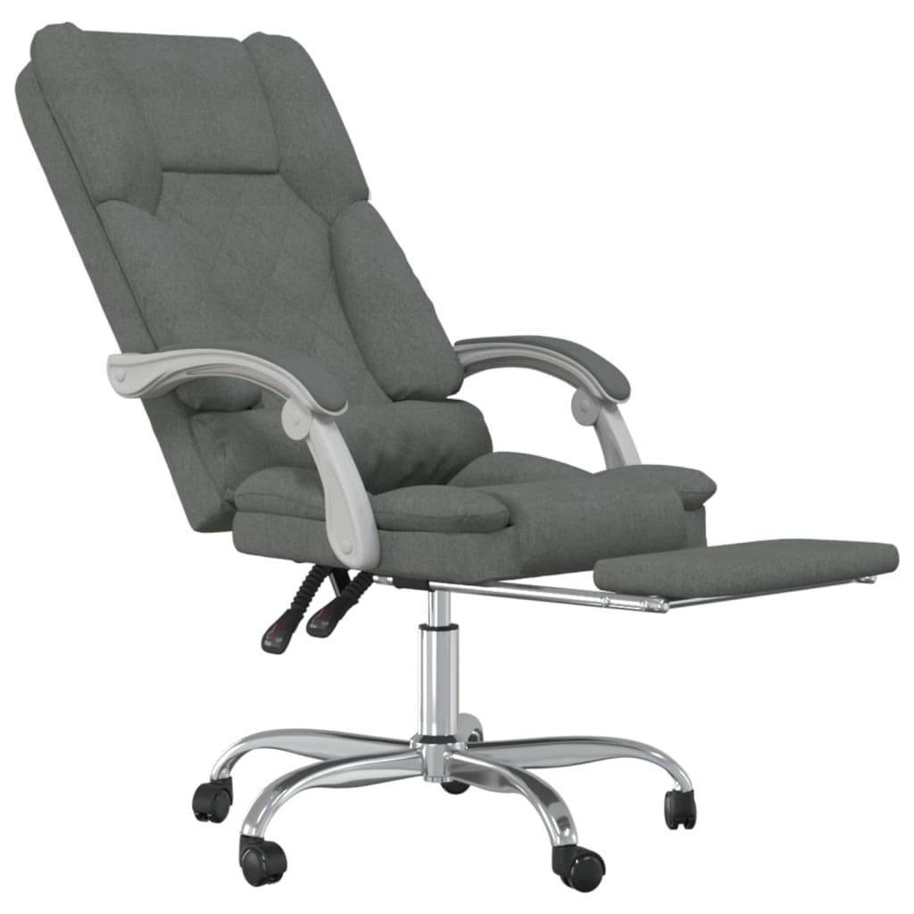 Fauteuil de massage inclinable de bureau Gris foncé Tissu - XIOS