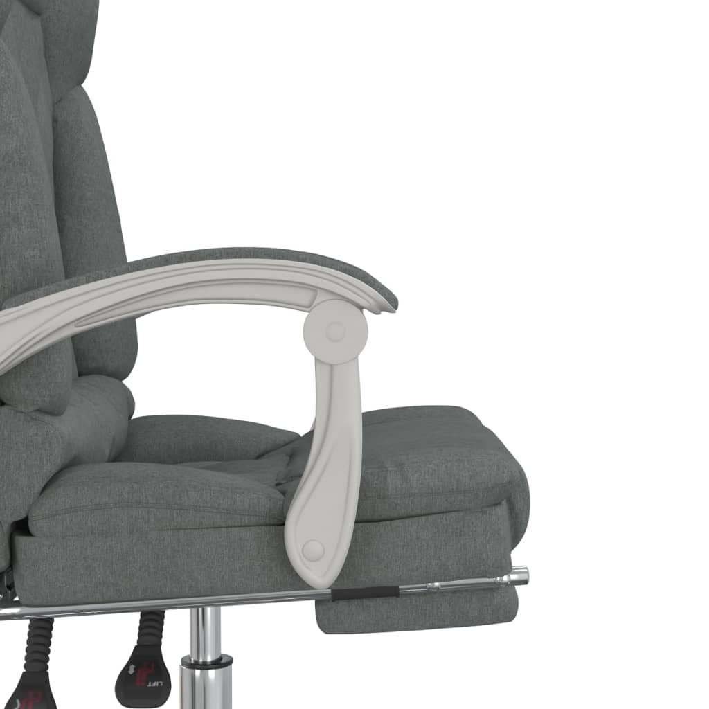 Fauteuil de massage inclinable de bureau Gris foncé Tissu - XIOS