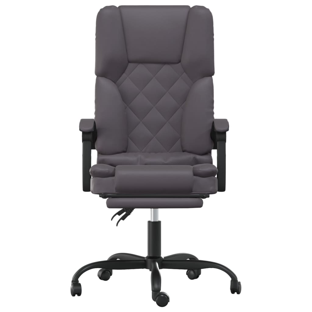 Fauteuil de massage inclinable de bureau Gris Similicuir