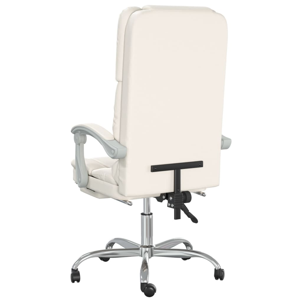 Fauteuil de massage inclinable de bureau Crème Similicuir - XIOS