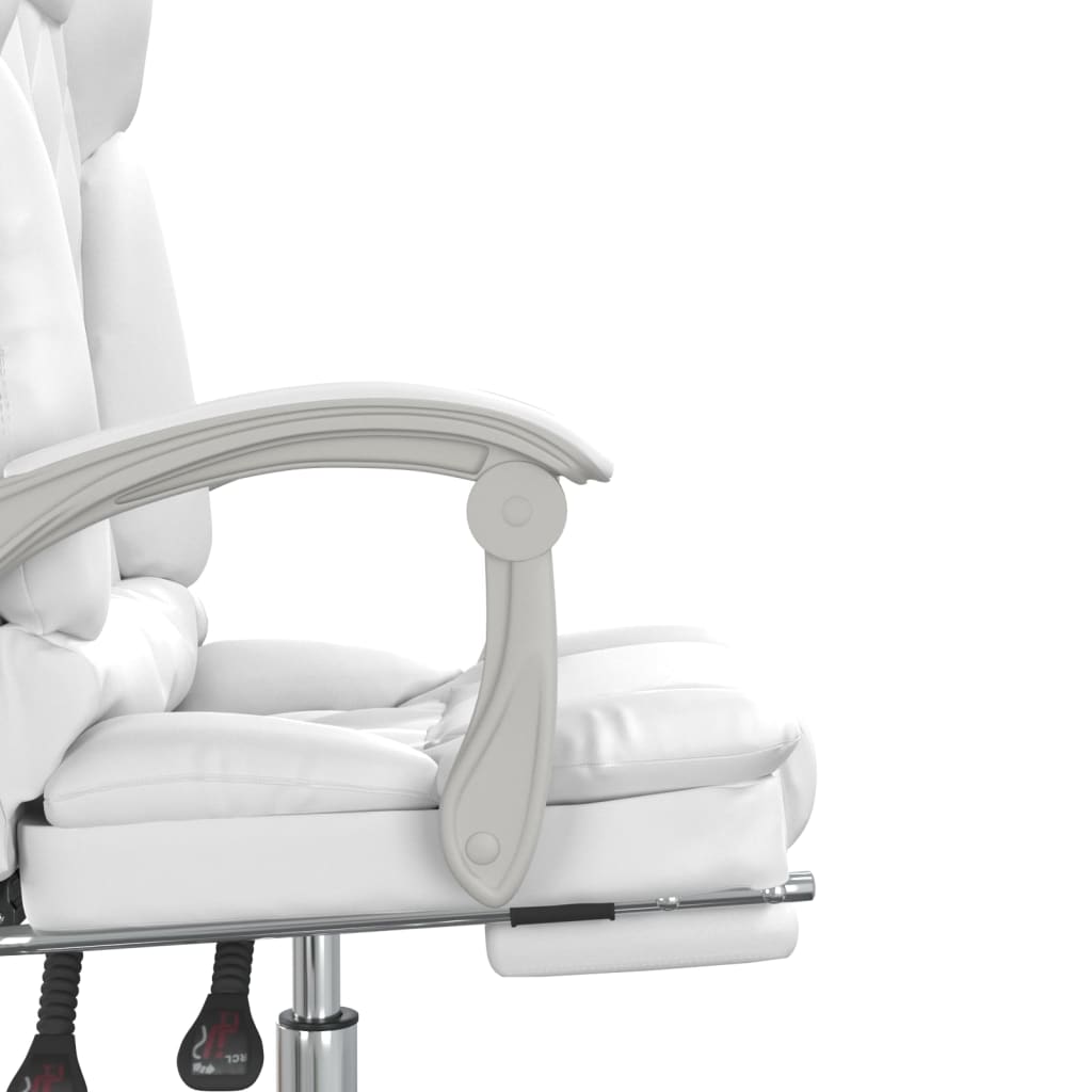 Fauteuil de massage inclinable de bureau Blanc Similicuir - XIOS