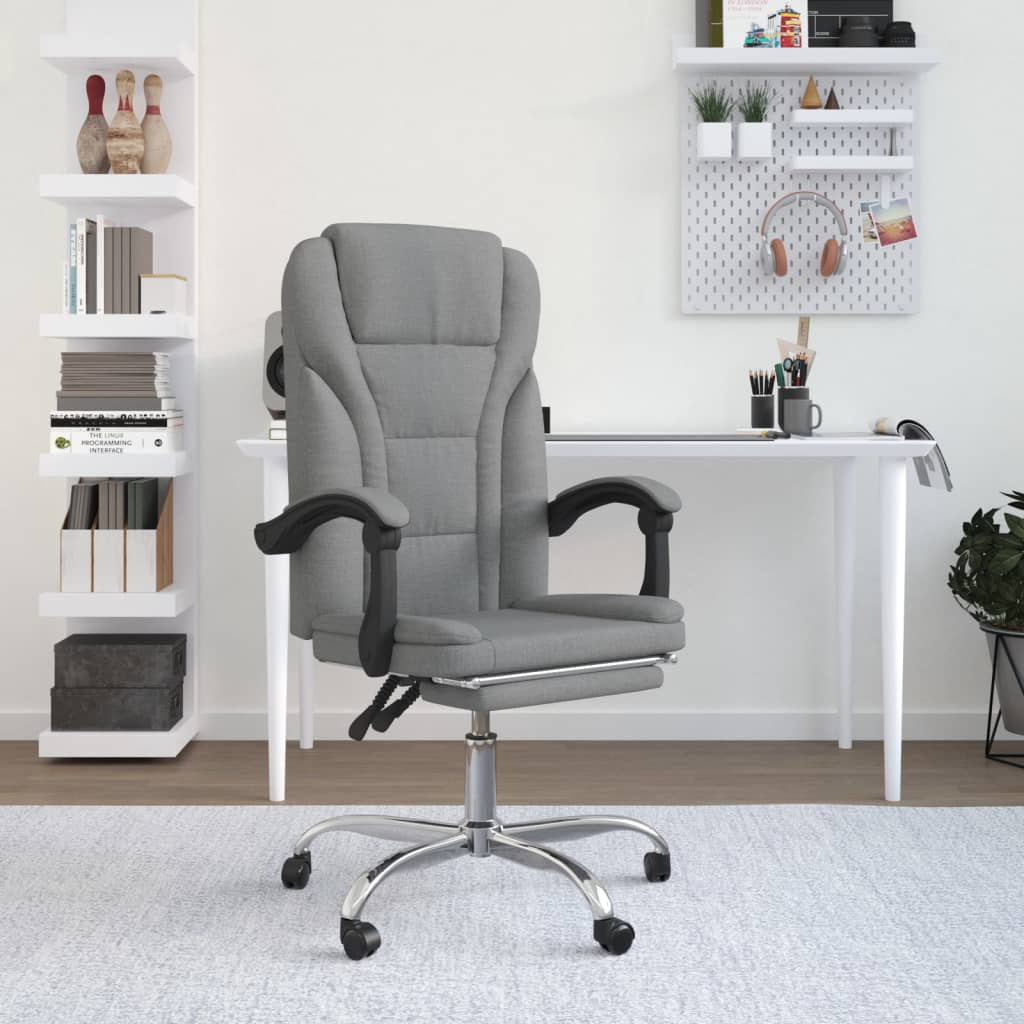 Fauteuil inclinable de bureau Gris clair Tissu - XIOS