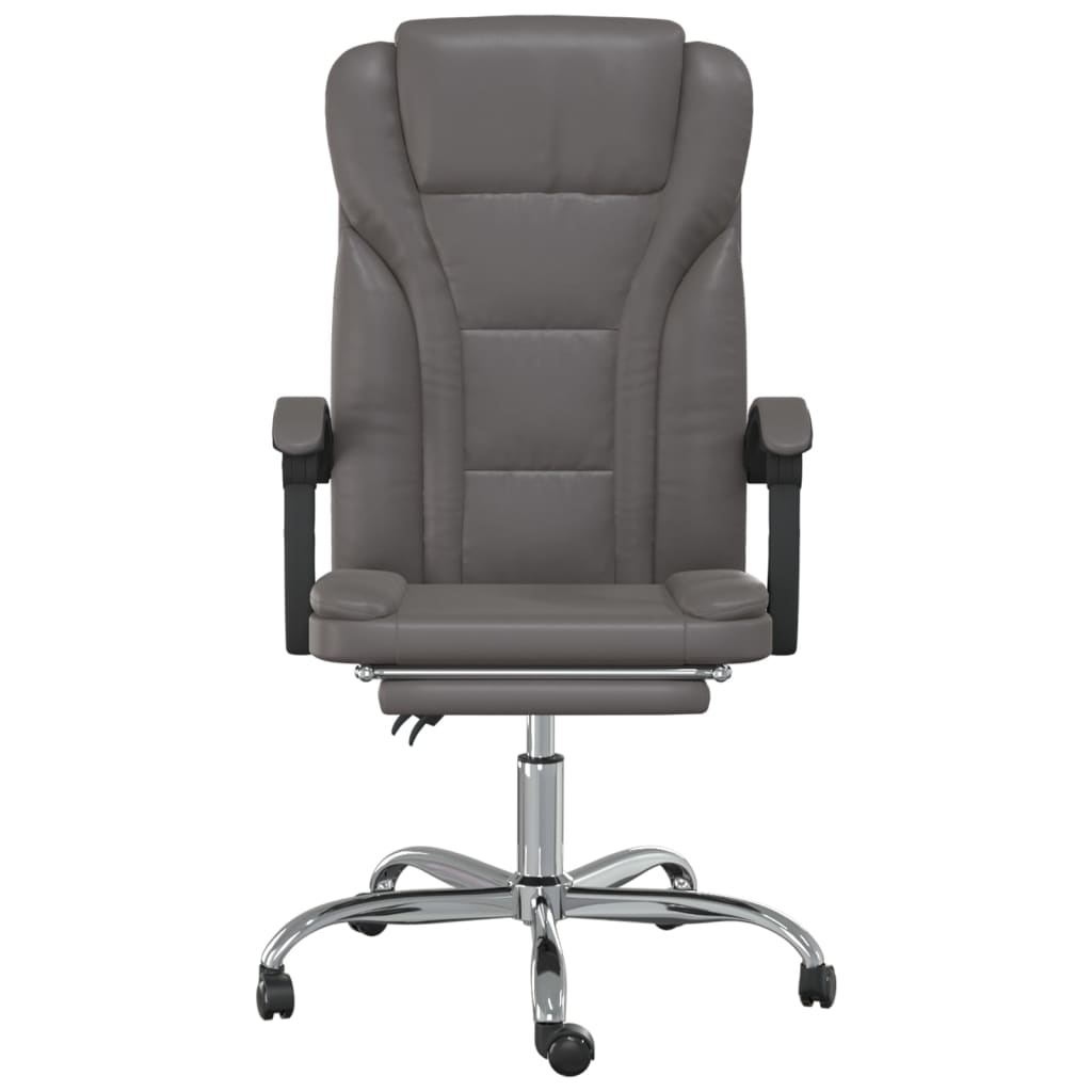 Fauteuil inclinable de bureau Gris Similicuir Chaises de bureau vidaXL