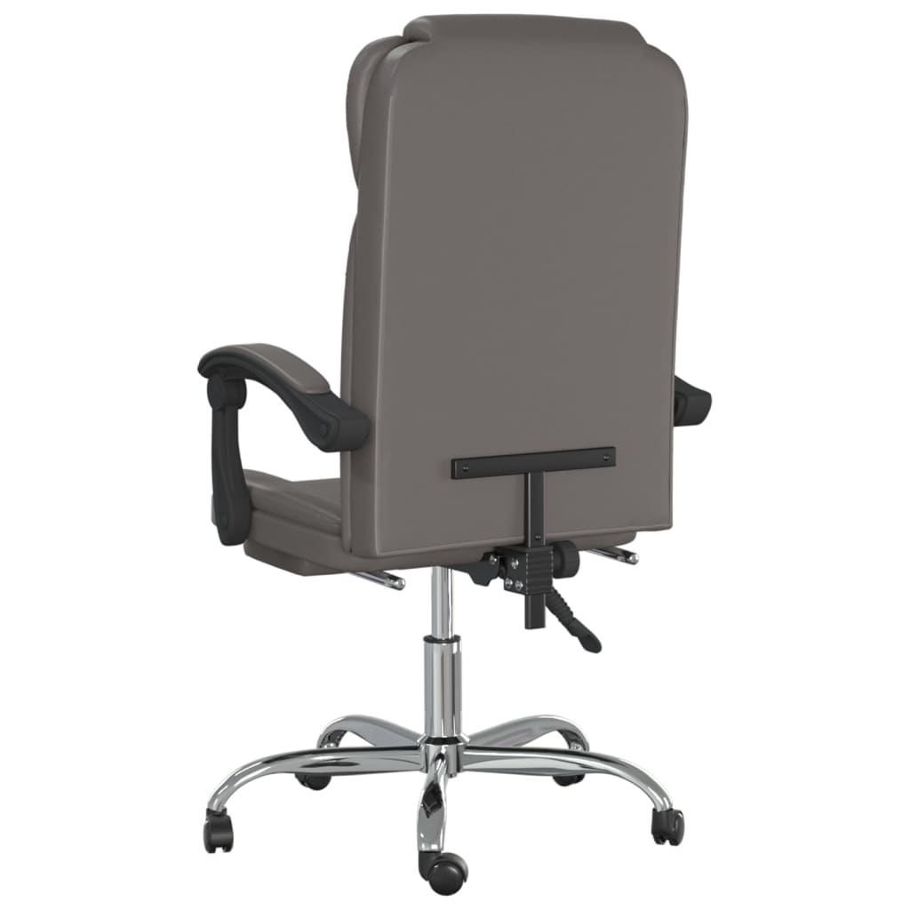 Fauteuil inclinable de bureau Gris Similicuir Chaises de bureau vidaXL