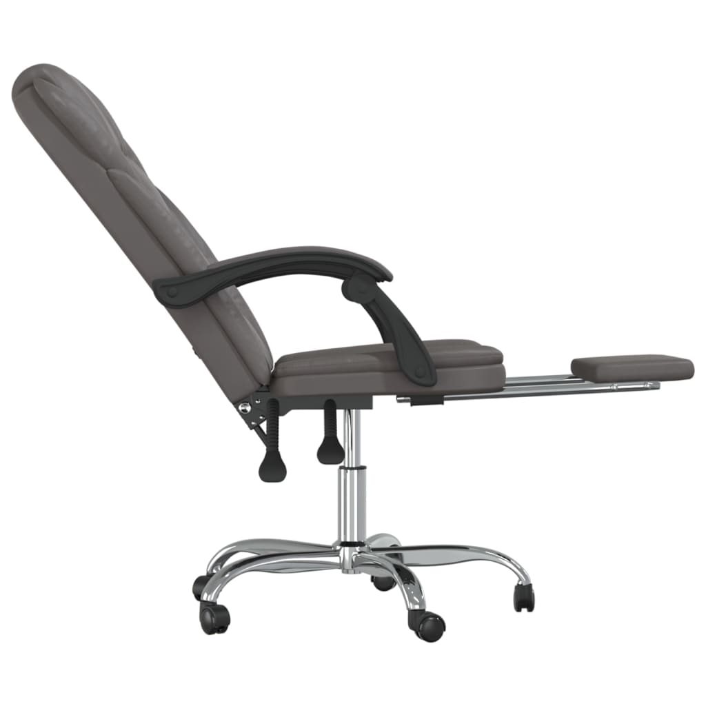 Fauteuil inclinable de bureau Gris Similicuir Chaises de bureau vidaXL