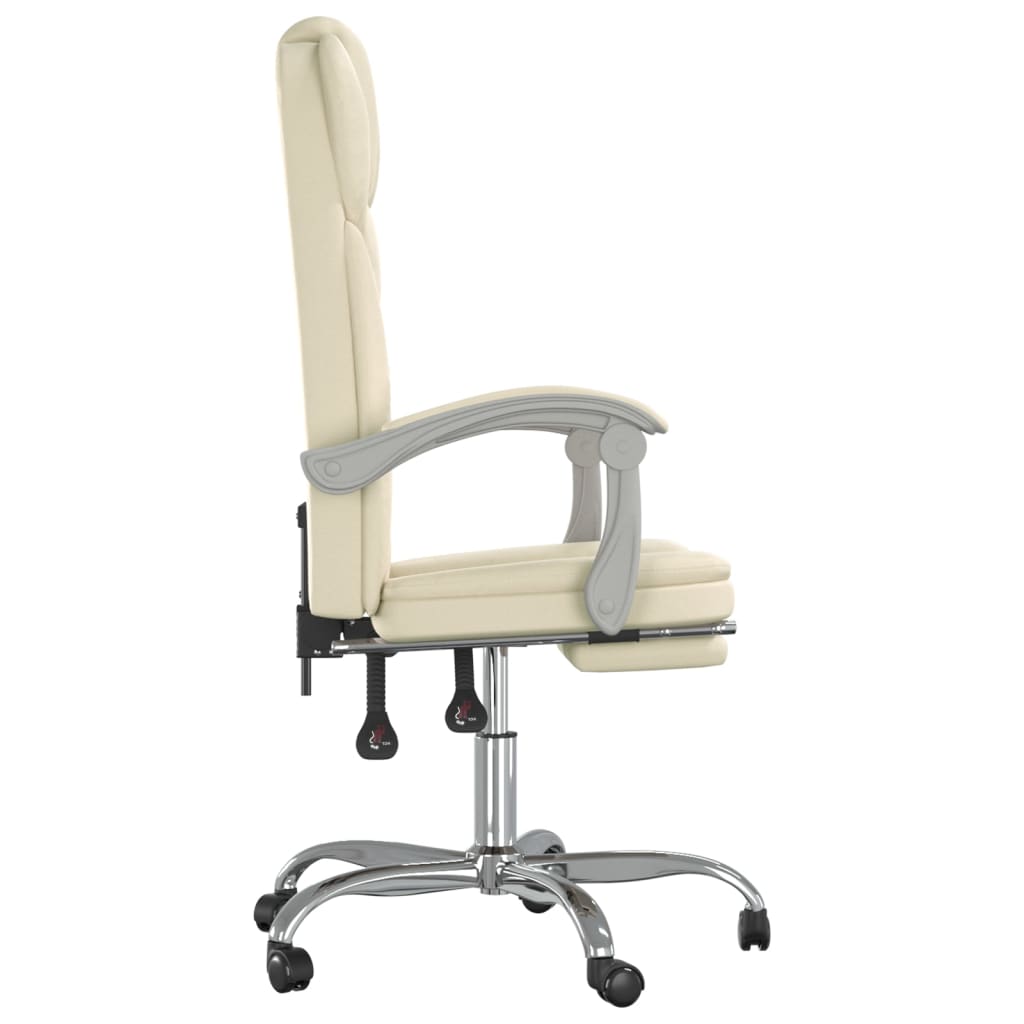 Fauteuil inclinable de bureau Crème Similicuir - XIOS