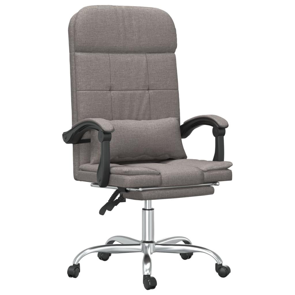 Fauteuil de massage inclinable de bureau Taupe Tissu - XIOS