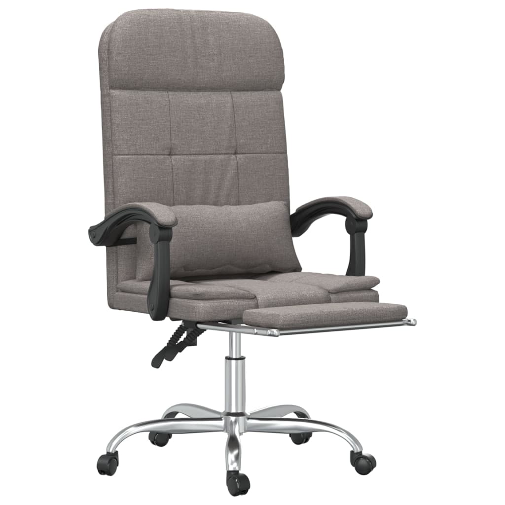Fauteuil de massage inclinable de bureau Taupe Tissu - XIOS