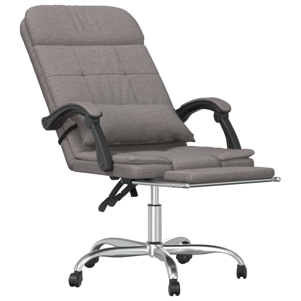 Fauteuil de massage inclinable de bureau Taupe Tissu - XIOS