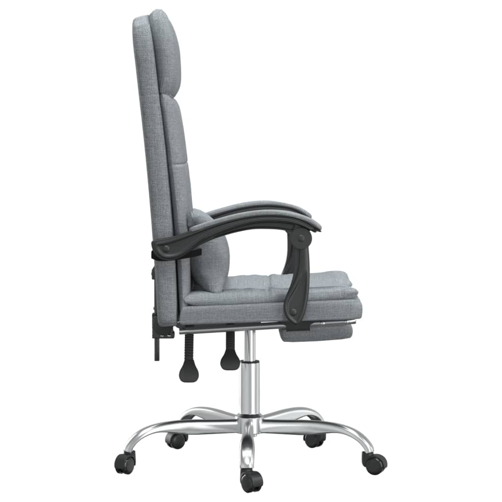 Fauteuil de massage inclinable de bureau Gris clair Tissu - XIOS