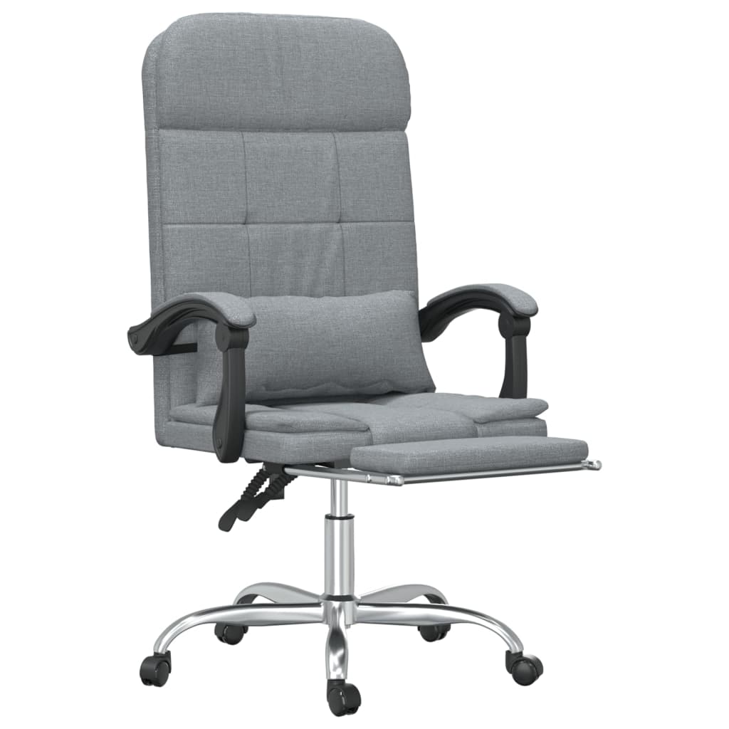 Fauteuil de massage inclinable de bureau Gris clair Tissu - XIOS