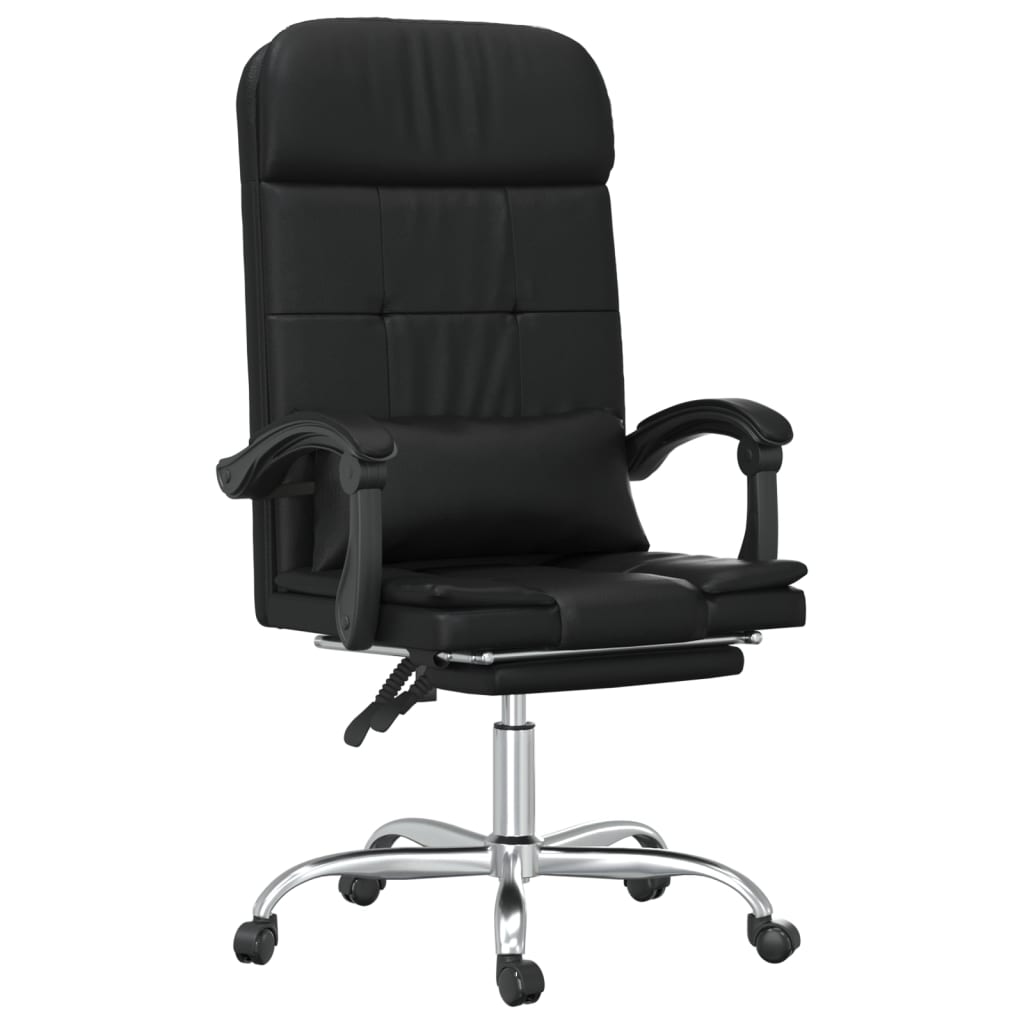 Fauteuil de massage inclinable de bureau Noir Similicuir
