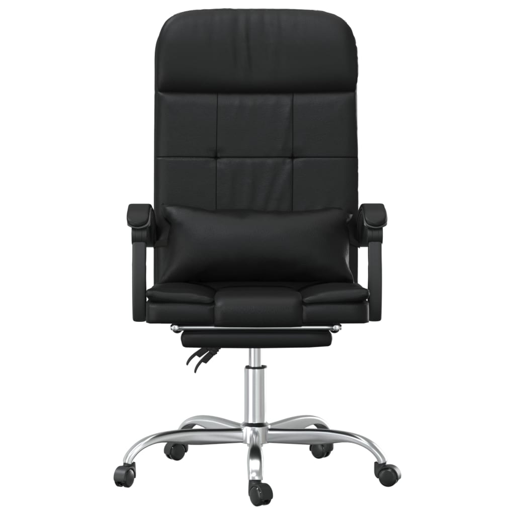 Fauteuil de massage inclinable de bureau Noir Similicuir