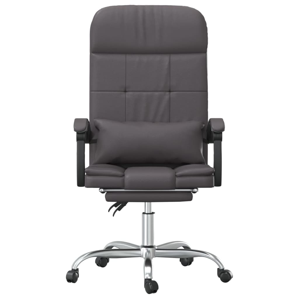 Fauteuil de massage inclinable de bureau Gris Similicuir