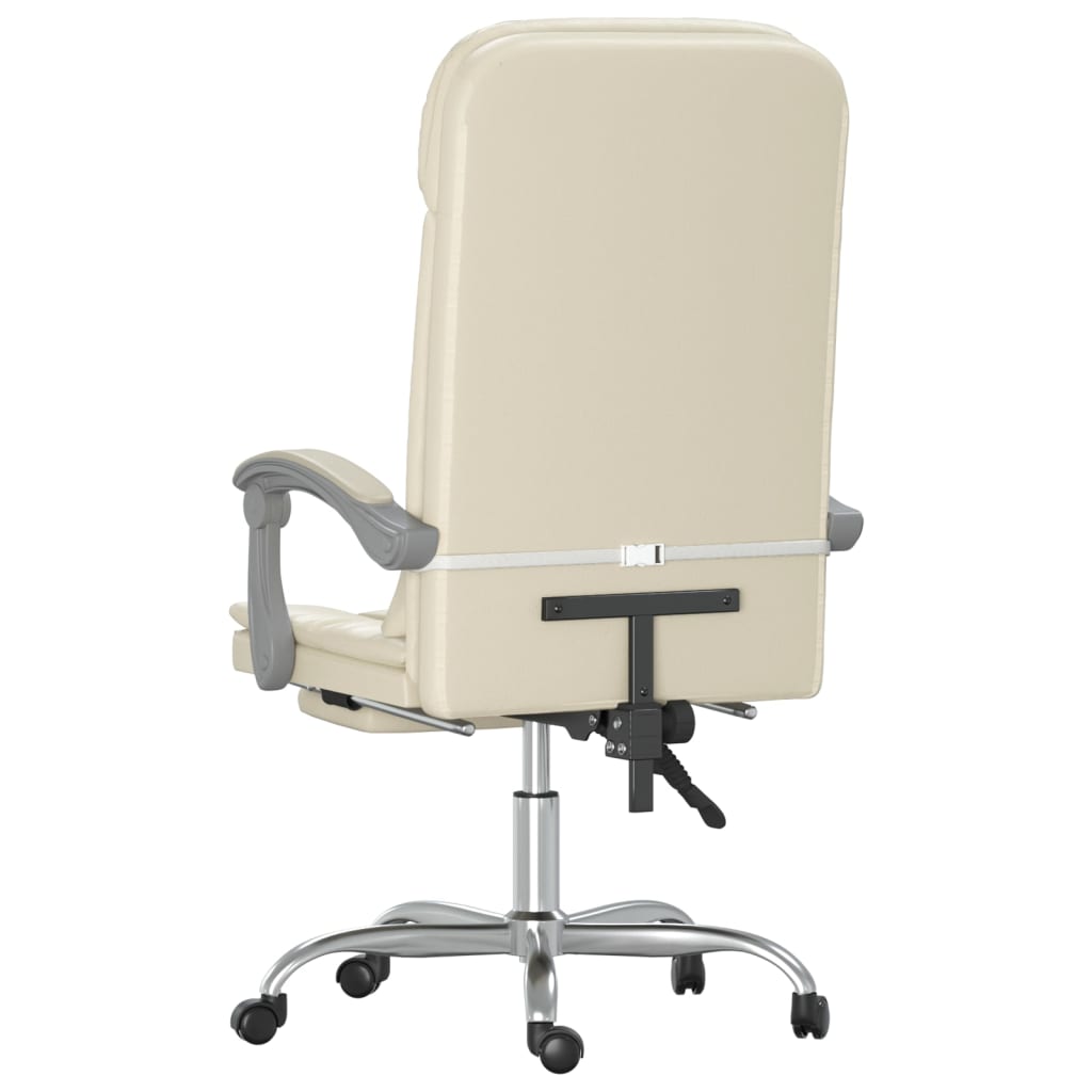 Fauteuil de massage inclinable de bureau Crème Similicuir - XIOS