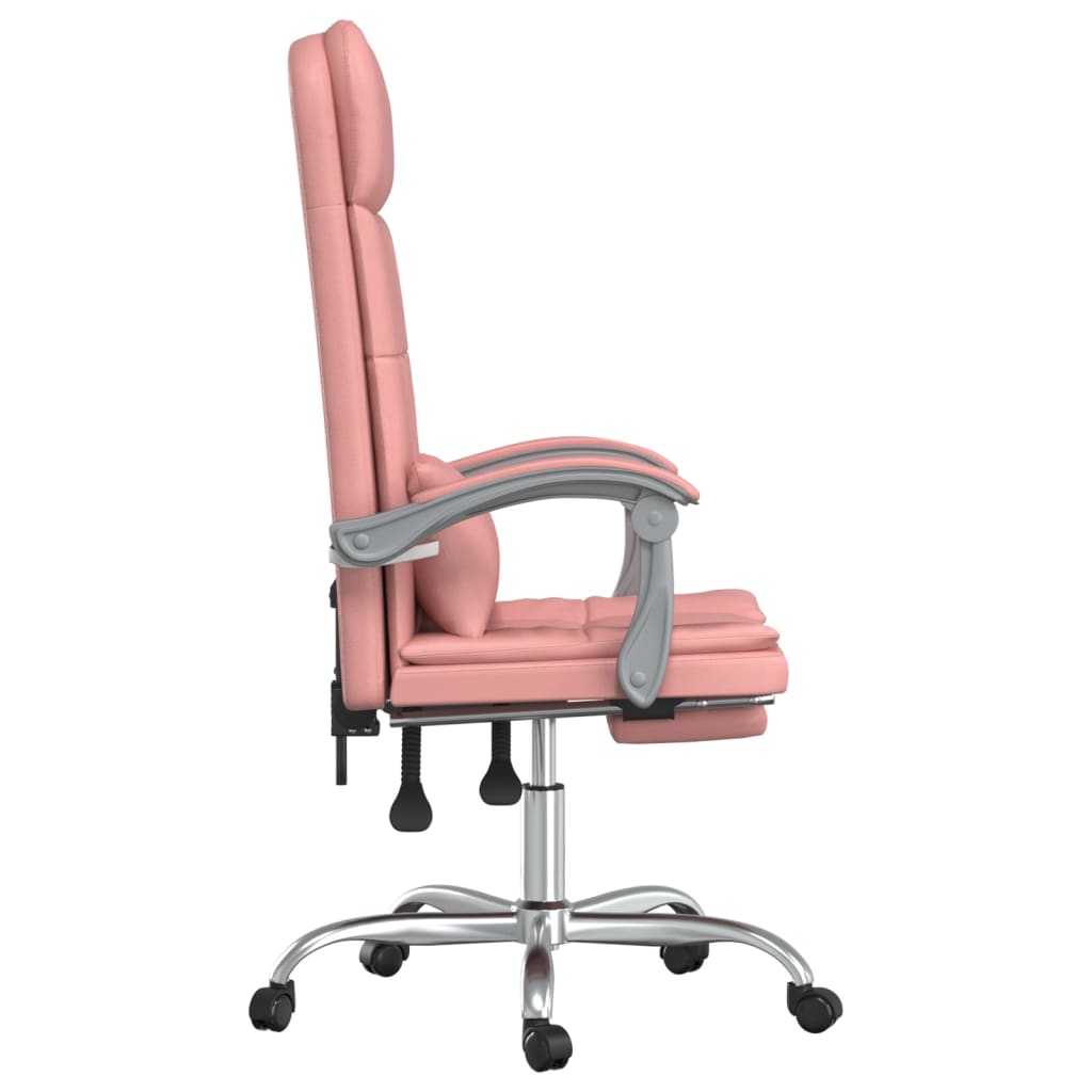 Fauteuil de massage inclinable de bureau Rose Similicuir