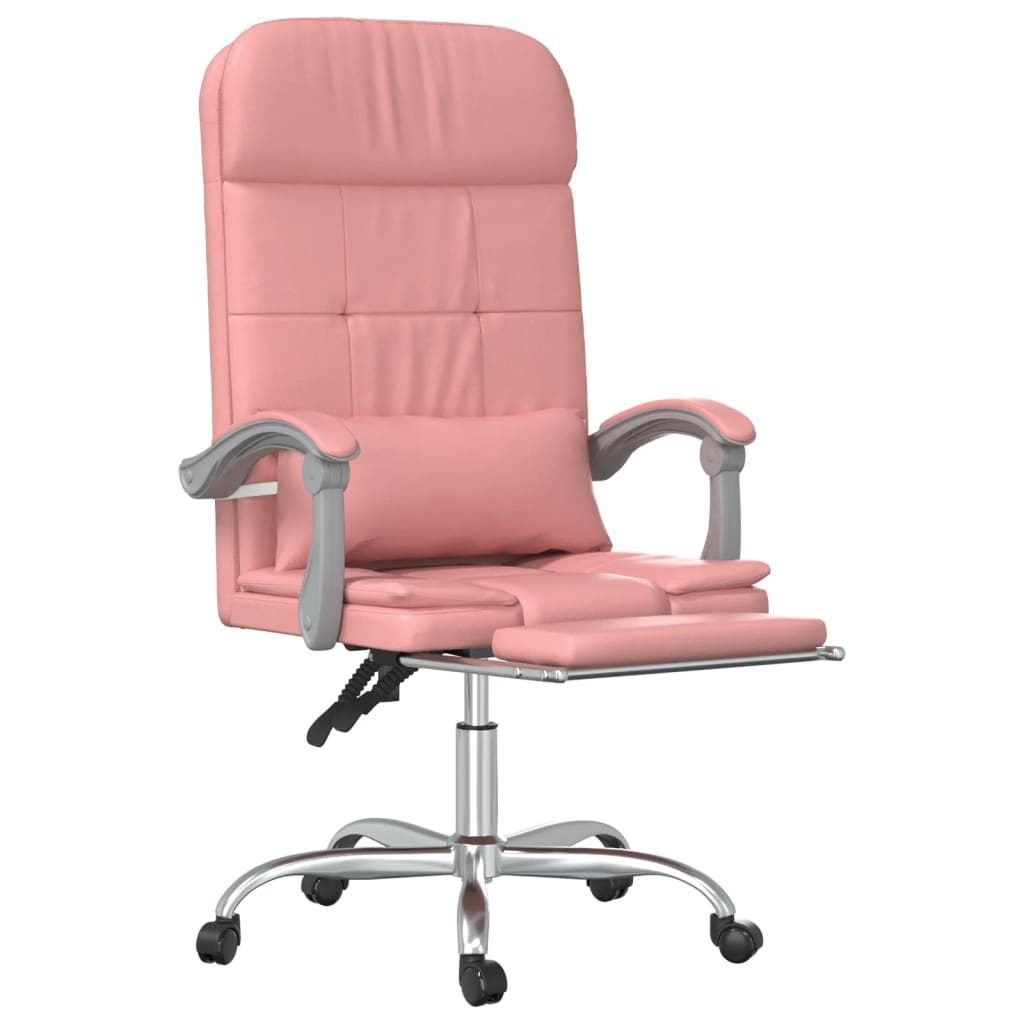 Fauteuil de massage inclinable de bureau Rose Similicuir