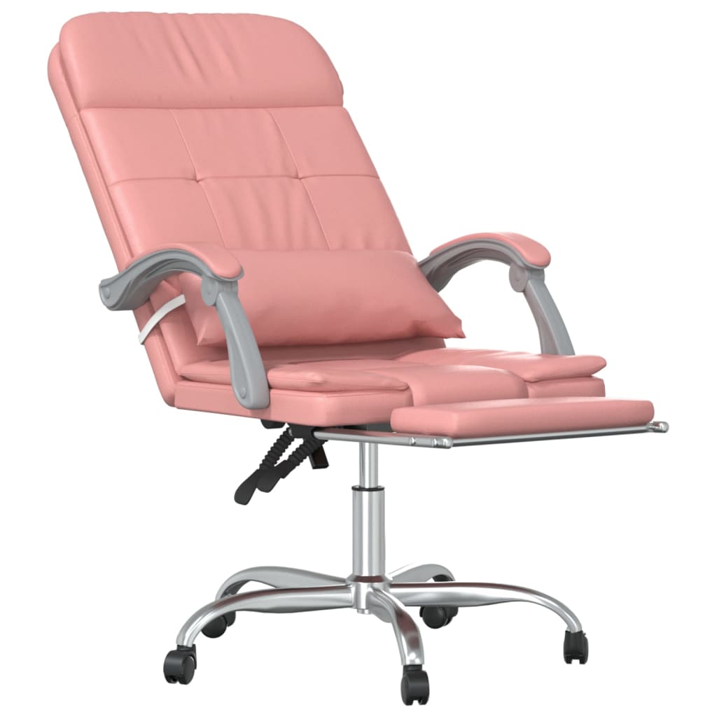 Fauteuil de massage inclinable de bureau Rose Similicuir