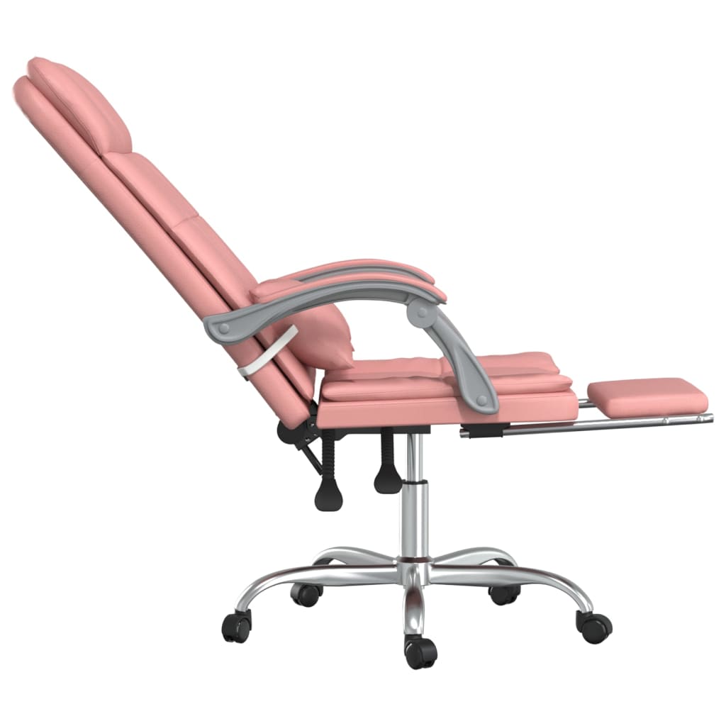 Fauteuil de massage inclinable de bureau Rose Similicuir