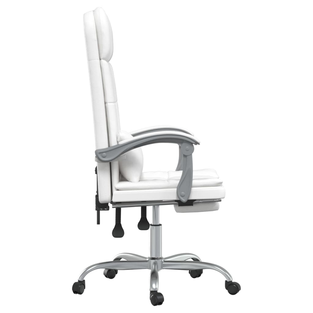 Fauteuil de massage inclinable de bureau Blanc Similicuir - XIOS