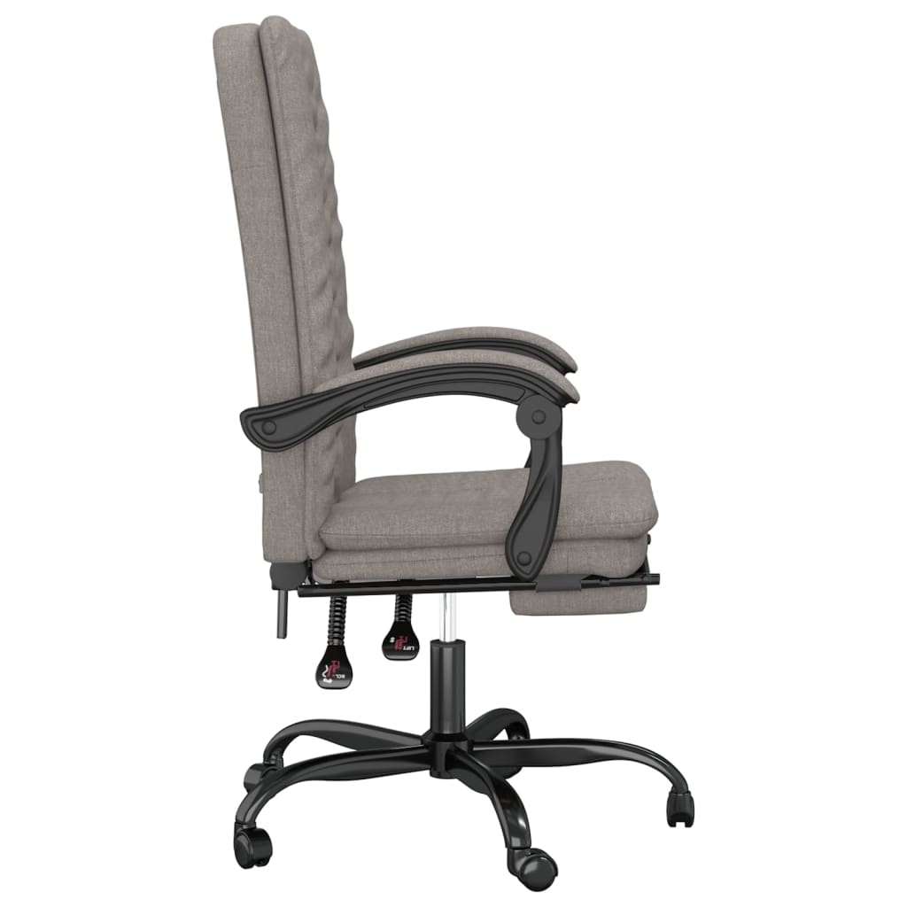 Fauteuil inclinable de bureau Taupe Tissu - XIOS