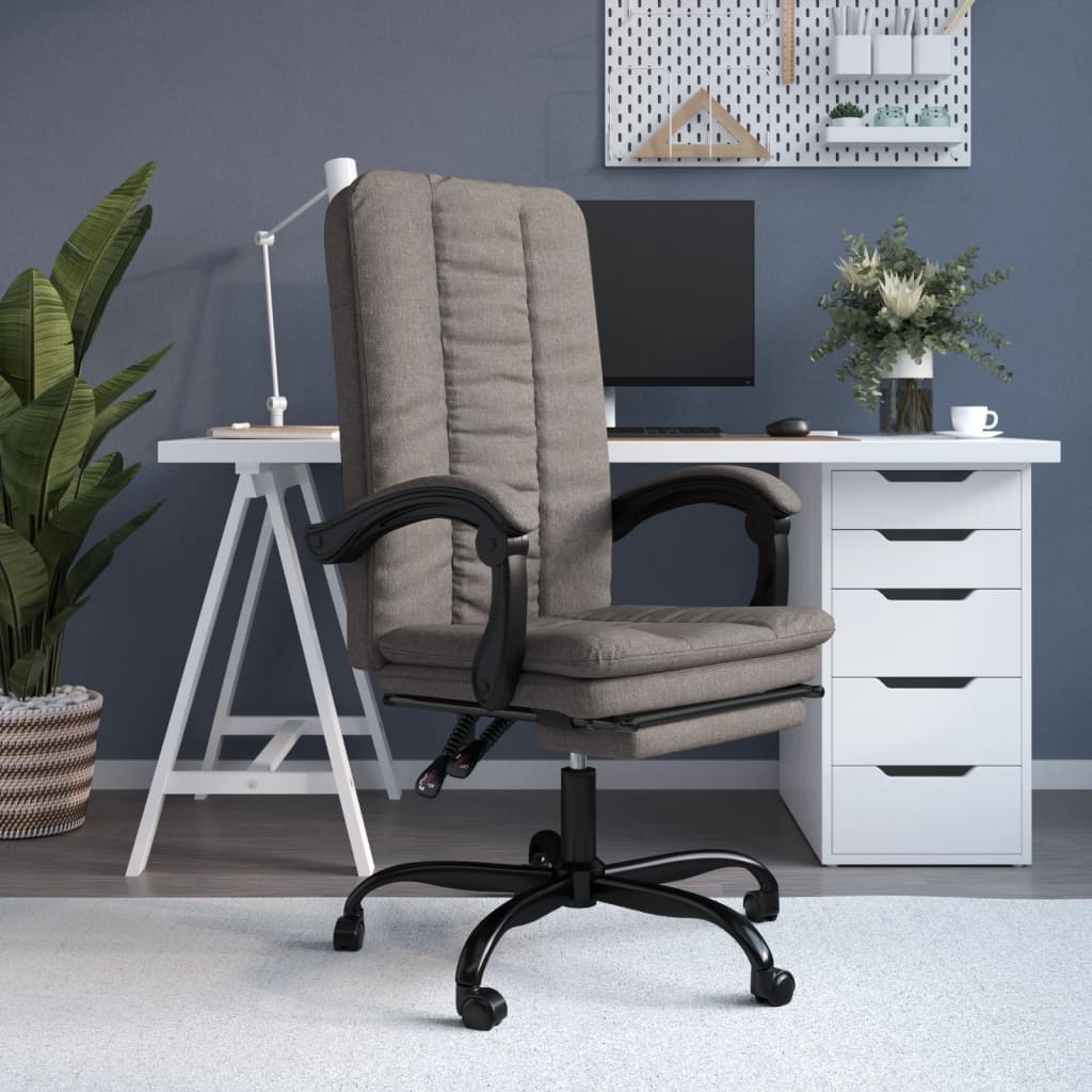 Fauteuil inclinable de bureau Taupe Tissu - XIOS