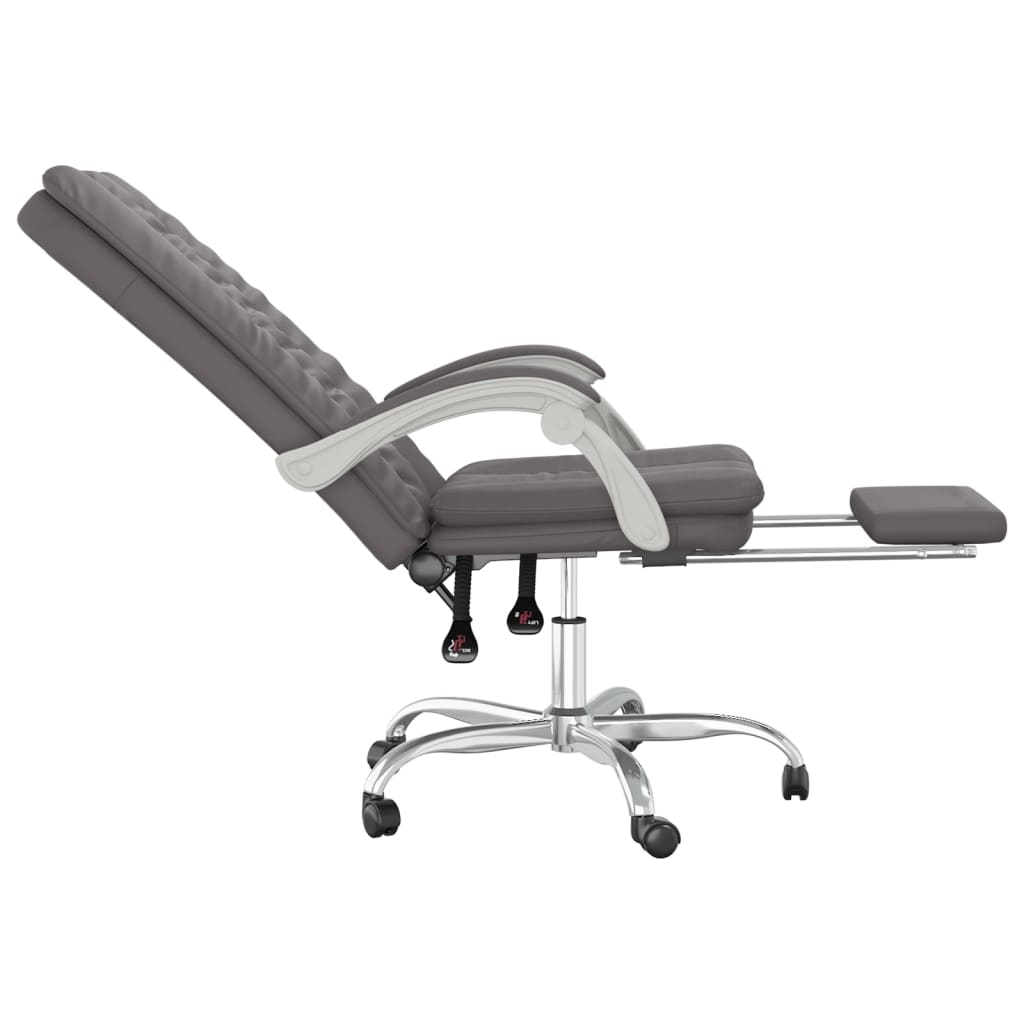 Fauteuil inclinable de bureau Gris Similicuir - XIOS