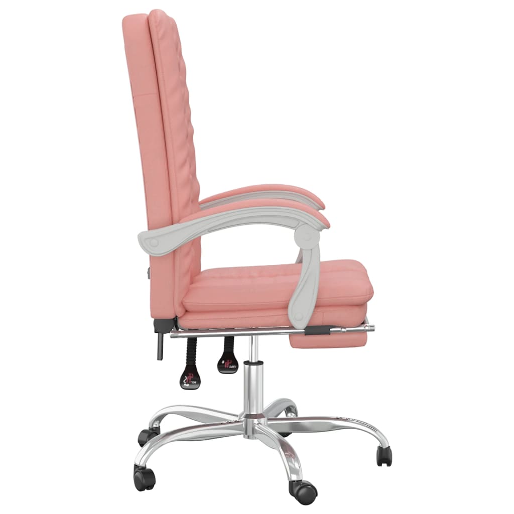 Fauteuil inclinable de bureau Rose Similicuir