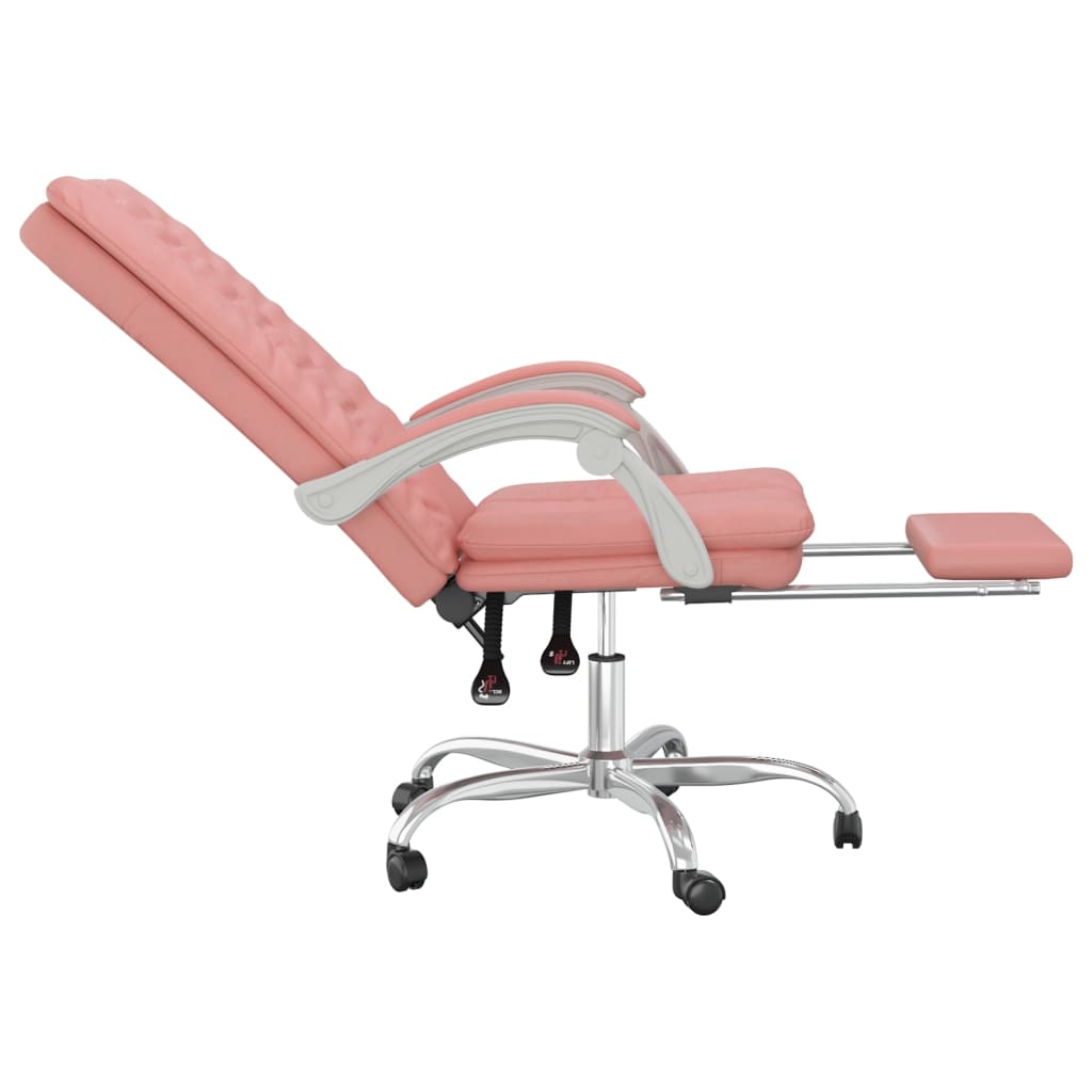 Fauteuil inclinable de bureau Rose Similicuir
