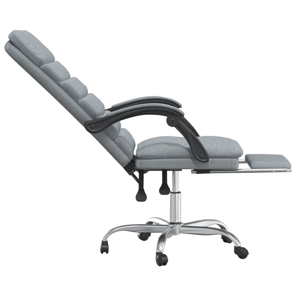 Fauteuil de massage inclinable de bureau Gris clair Tissu - XIOS