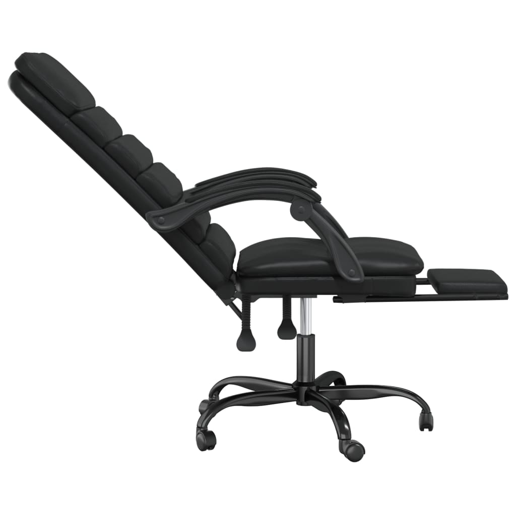 Fauteuil de massage inclinable de bureau Noir Similicuir - XIOS