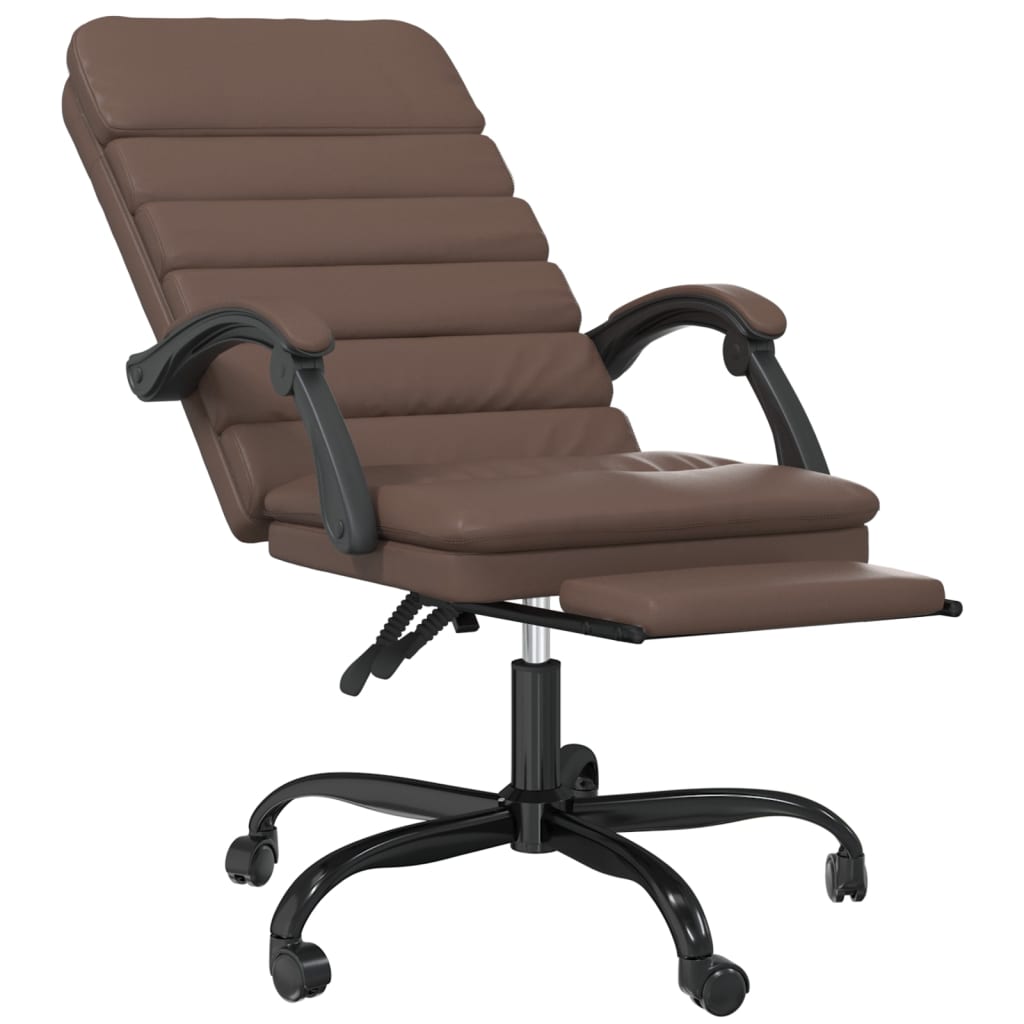 Fauteuil de massage inclinable de bureau Marron Similicuir - XIOS