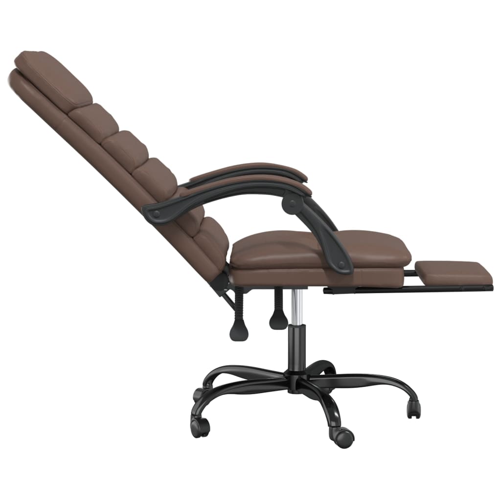 Fauteuil de massage inclinable de bureau Marron Similicuir - XIOS