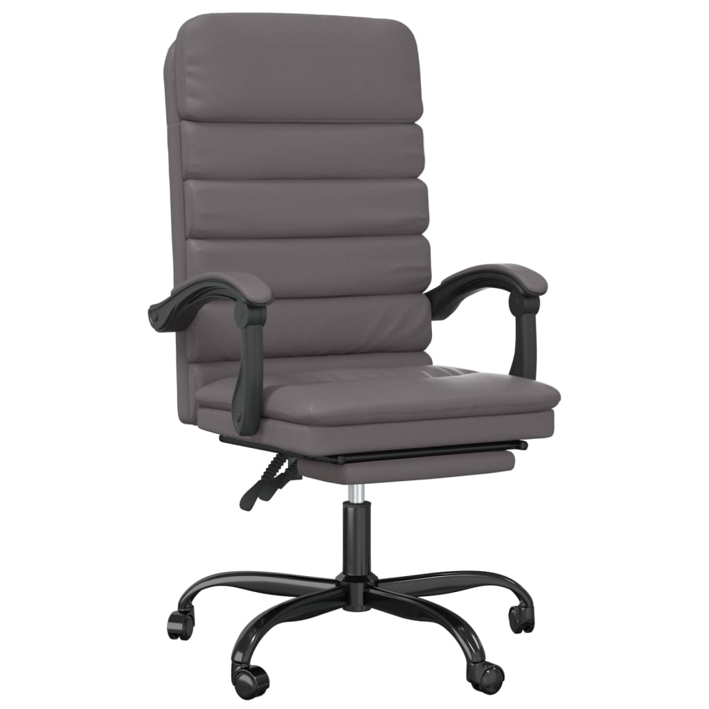 Fauteuil de massage inclinable de bureau Gris Similicuir - XIOS